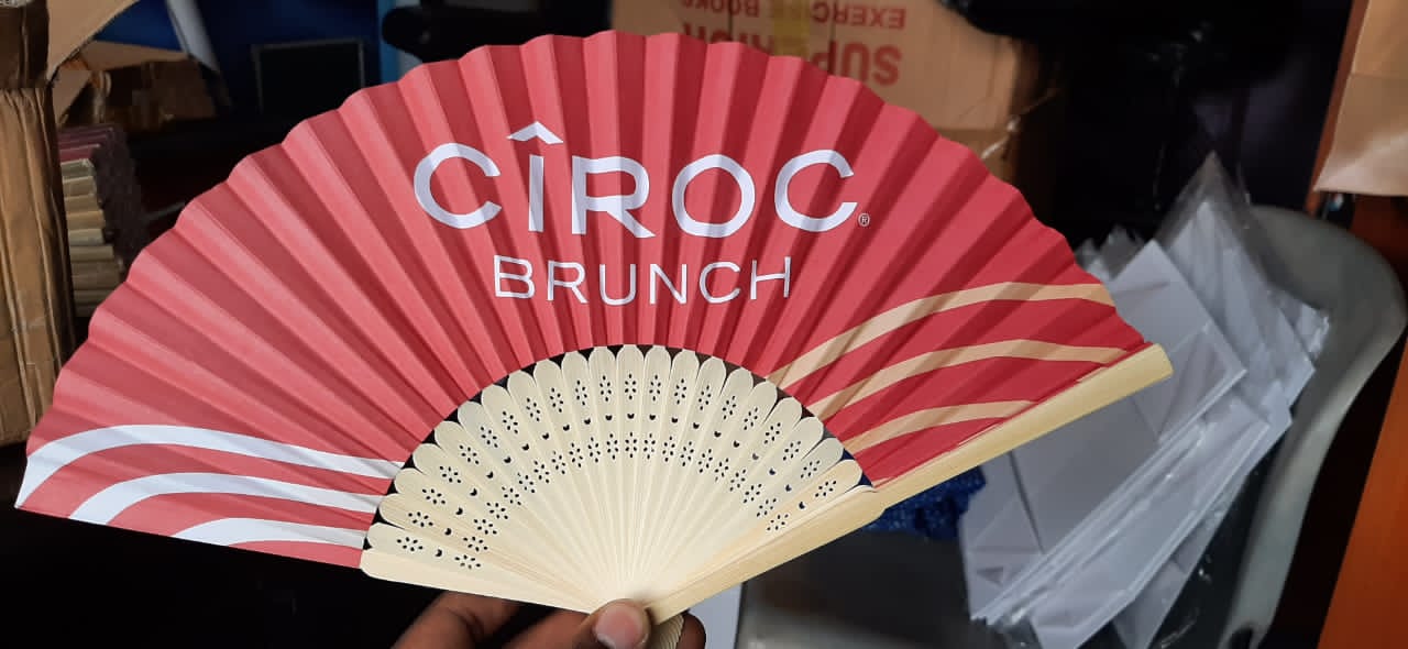 Ciroc Brunch Hand Held Bamboo Fans